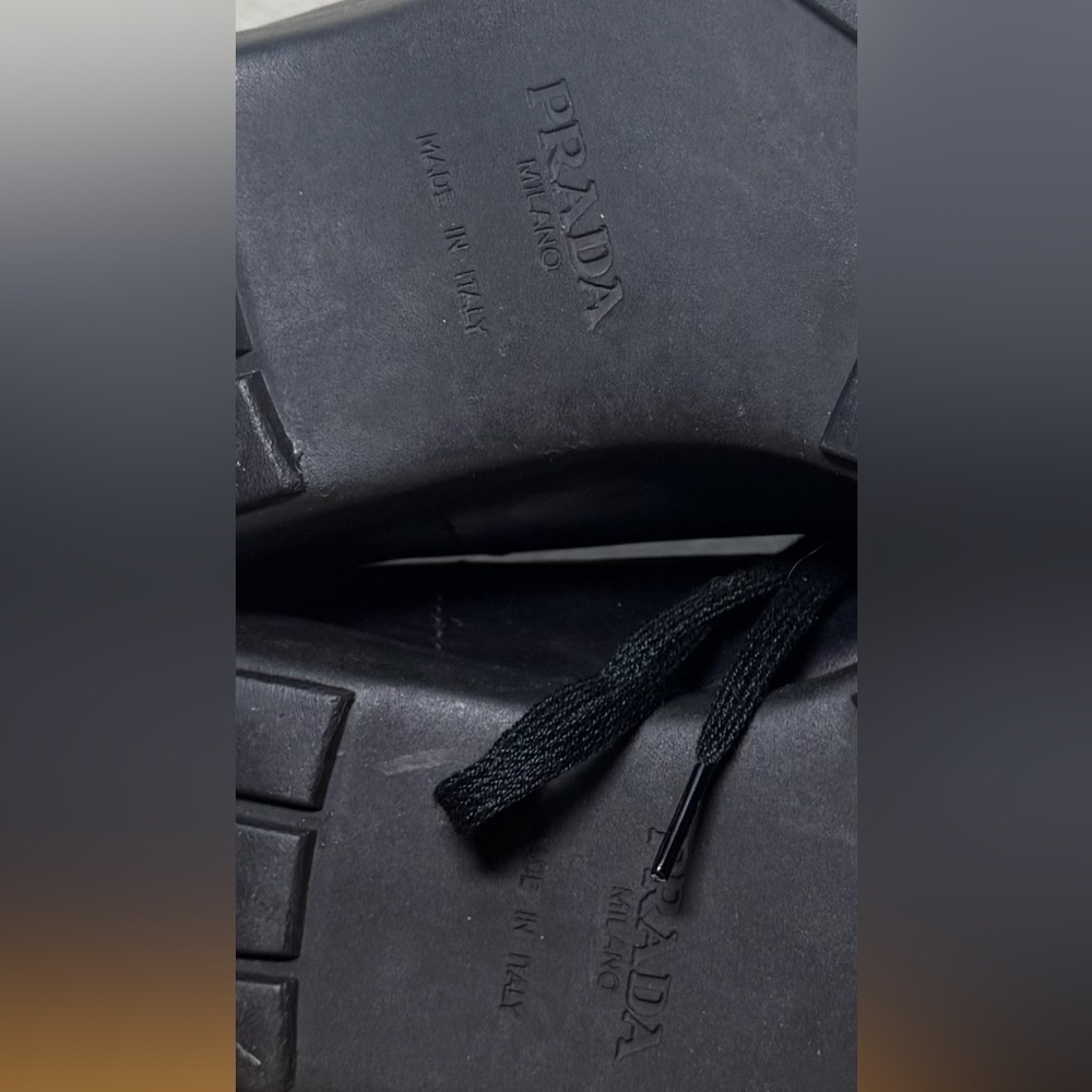 Prada Milano Black Leather Ankle Boots Made in Italy Size 38 - Picture 8 of 8